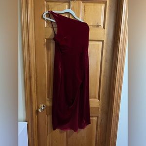 Shein M One Shoulder Velvet Dress